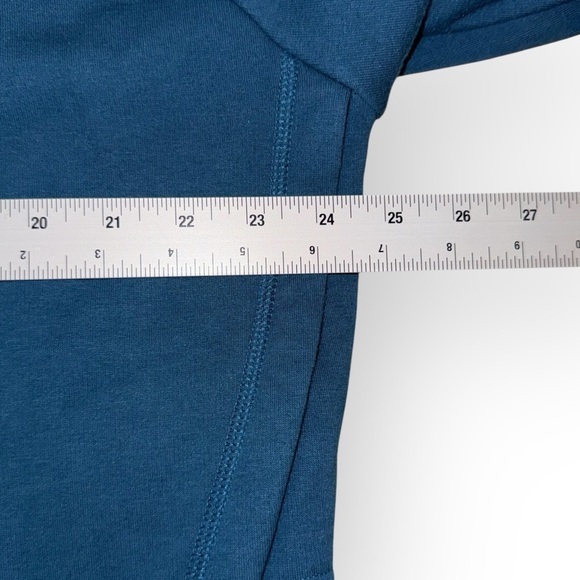 ATHLETA Cozy Karma Asymmetrical Zip Pullover Plus 1X Dark Sardinia Blue - Picture 8 of 13